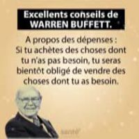 Excellent conseil de Warren Buffet a propos des revenus