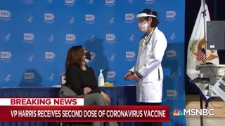 Harris Receives Second Dose Of Covid-19 Vaccine - MSNBC