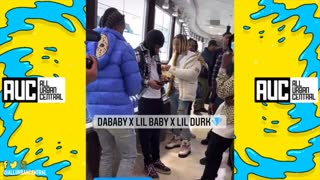Lil Baby Lil Durk Accidentally Run Into DaBaby Buying Jewelry In Atlan