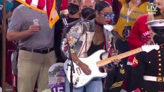 H.E.R. Sings America the Beautiful at Super Bowl LV February 2021