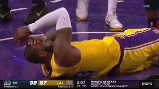 LAKERS VS WARRIORS PLAY IN! Final Minutes Los Angeles VS Golden State
