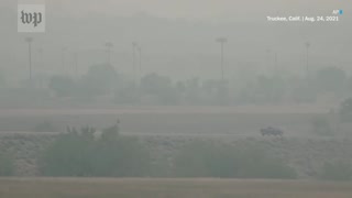 Watch smoke from the California wildfires spread beyond the state