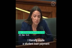 AOC Makes Student Loan Payment in Congressional Hearing