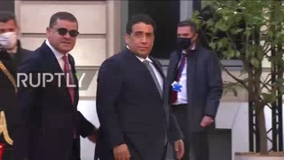 World leaders arrive in Paris France for conference on Libya