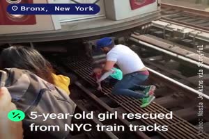 5-Year-Old Rescued from Subway Tracks After Father Jumps in Front of T