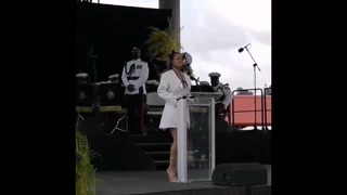 Rihanna Speech after Barbados become a Republic National Hero of Barba