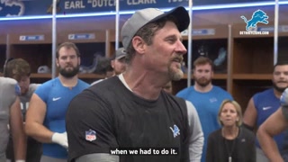 Lions vs. Vikings- Locker room celebration