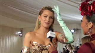 Blake Lively on Her Patinaed NYC Inspired Dress