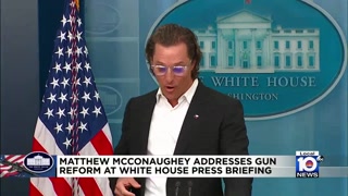 Matthew McConaughey Makes Impressive Appeal for gun control at White H