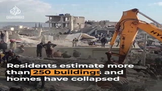 Destroyed Syrian town struggling with rescue and recovery efforts