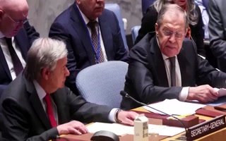 A UN meeting features criticism of Russia from Guterres