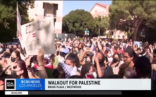 UCLA students hold Walk Out for Palestine rally