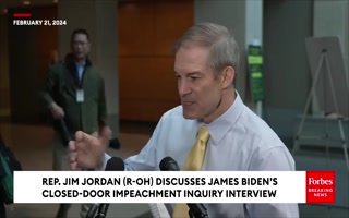 Breaking News: Jim Jordan Reveals What James Biden Will Be Questioned 