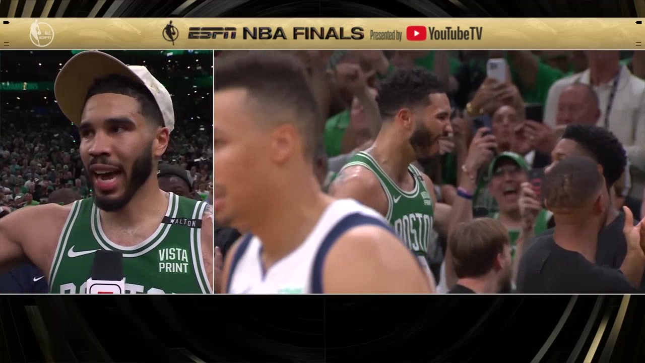 Jayson Tatum Reacts to Winning the NBA Finals | Championship Emotions ...
