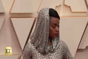 Janelle Monae Wears SEE-THROUGH Sparkling Gown - Oscars 2020