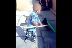 Child Getting Angry While Playing With The Dog