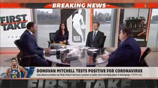 First Take reacts to Donovan Mitchell testing positive for coronavirus