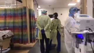 Inside a New York ER where the hallways are filled with covid-19 patie