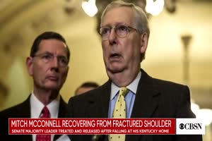 Senate Majority Leader Mitch McConnell recovering after fracturing sho