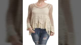 Most Demanding & fashion crochet hand knitting blouse design-High fash